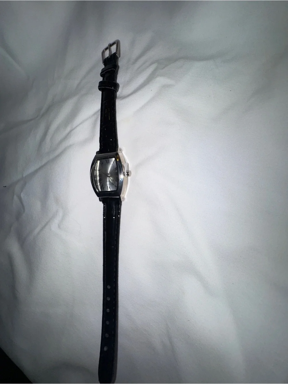 Classic Black Leather Strap His AND Hers Watches 2-for 1 with Silver-Tone Case